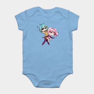 Freesia and Plum Chibis Baby Bodysuit